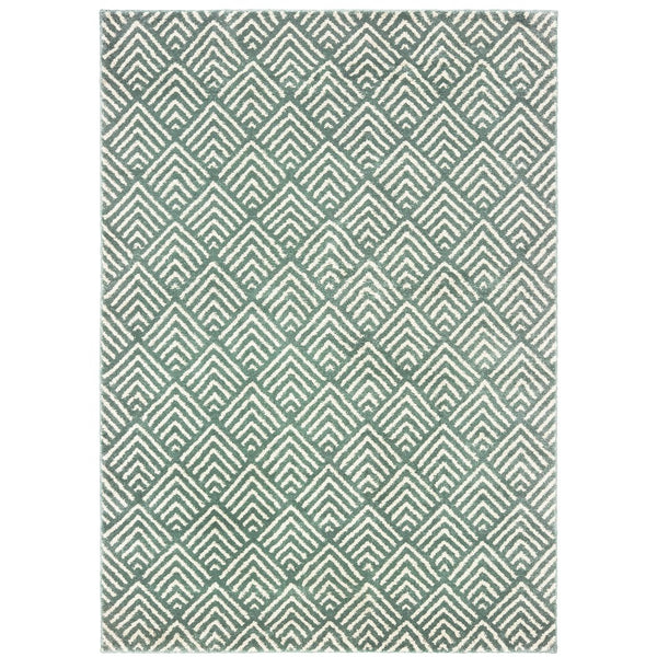 Oriental Weavers Carson Indoor Area Rug - Soft, Textured High-pile Design In Modern Muted Colors For Stylish Living Blue,Ivory Polypropylene C9667c160220st
