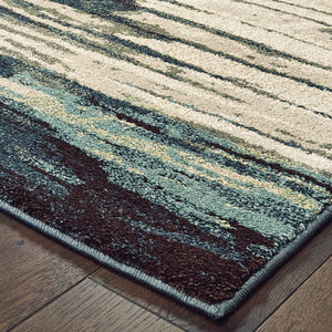 Oriental Weavers Carson Indoor Area Rug: Soft High-pile Design In Muted Colors For A Cozy, Modern Living Space Blue,Brown Polypropylene C9675a068230st