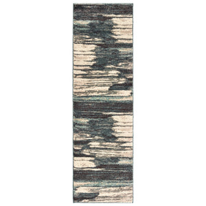 Oriental Weavers Carson Indoor Area Rug: Soft High-pile Design In Muted Colors For A Cozy, Modern Living Space Blue,Brown Polypropylene C9675a068230st