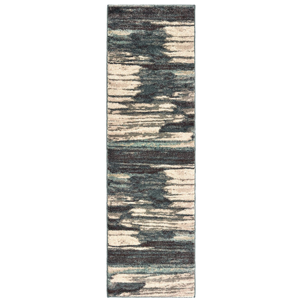 Oriental Weavers Carson Indoor Area Rug: Soft High-pile Design In Muted Colors For A Cozy, Modern Living Space Blue,Brown Polypropylene C9675a068230st