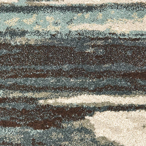 Oriental Weavers Carson Indoor Area Rug: Soft High-pile Design In Muted Colors For A Cozy, Modern Living Space Blue,Brown Polypropylene C9675a068230st