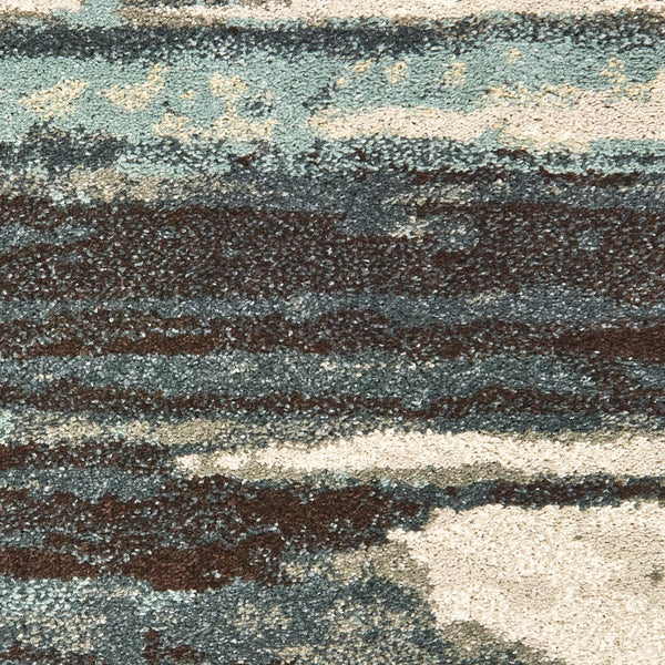 Oriental Weavers Carson Indoor Area Rug: Soft High-pile Design In Muted Colors For A Cozy, Modern Living Space Blue,Brown Polypropylene C9675a068230st