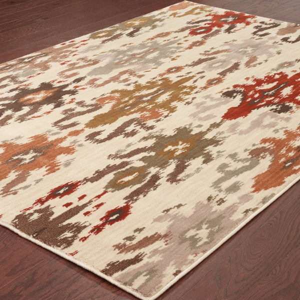 Oriental Weavers Casablanca Timeless Indoor Area Rug With Silky Feel And Durable Design For Modern And Traditional Spaces Ivory,Multi Nylon C4437a300390st