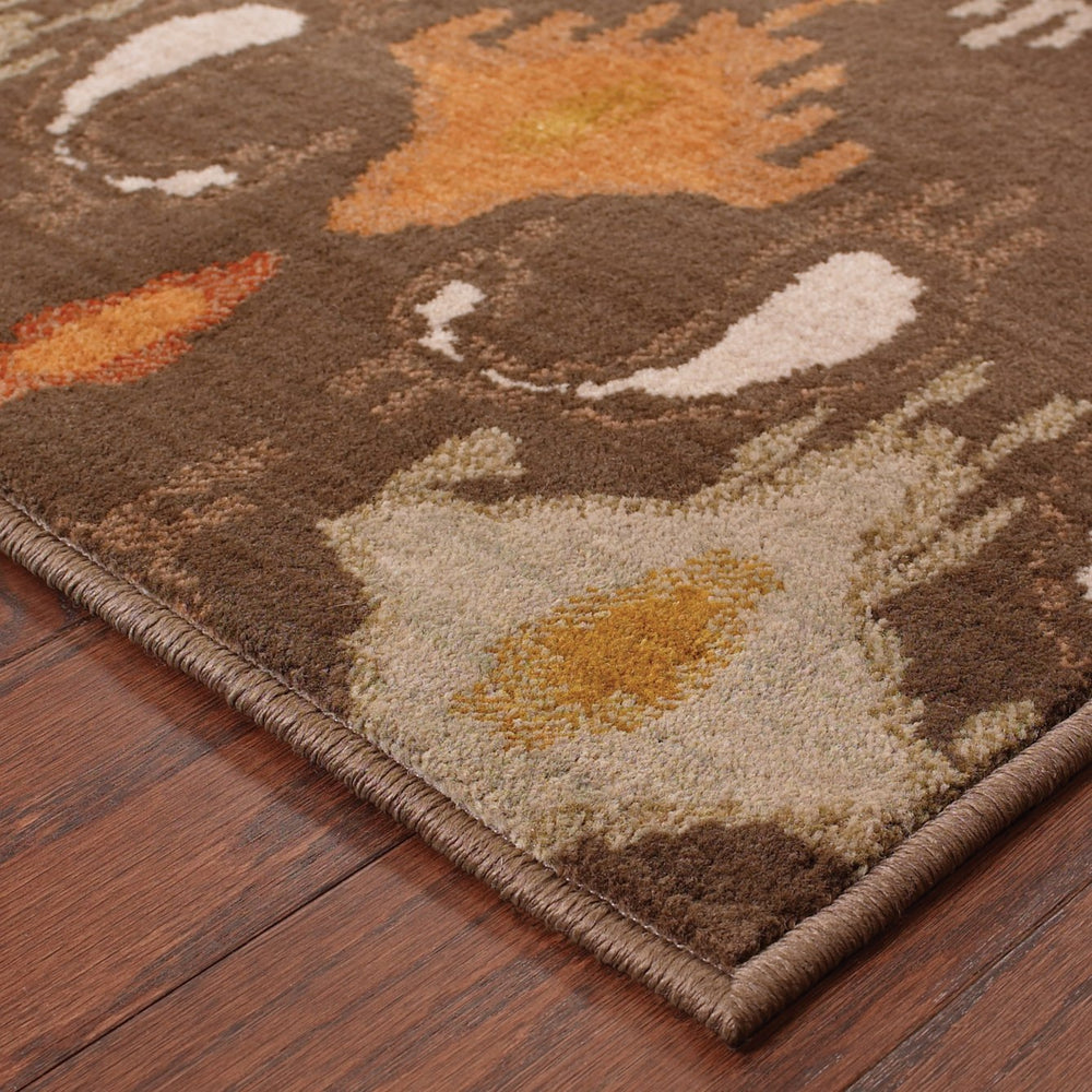 Oriental Weavers Casablanca Indoor Area Rug - Timeless Patterns, Silky Feel, Durable Blend, Modern Pastels & Neutrals Brown,Orange Nylon C4447a300390st