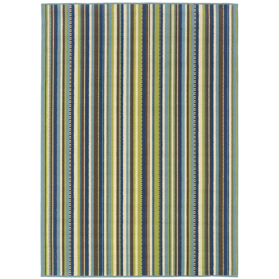 Oriental Weavers Caspian Indoor/Outdoor Area Rug - Vibrant Indigo And Lime Colors With Sophisticated Patterns Blue,Brown Polypropylene C1004x240330st