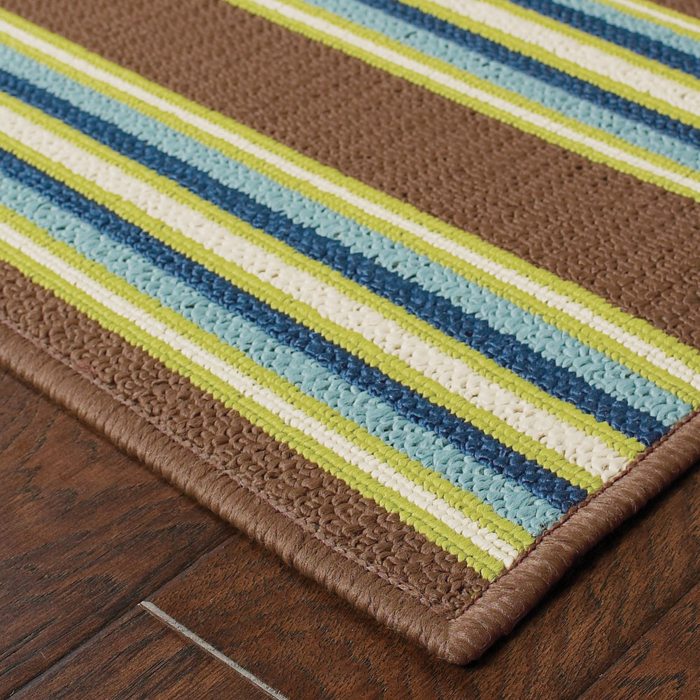 Oriental Weavers Caspian Indoor/Outdoor Area Rug - Vibrant Colors And Sophisticated Patterns For Stylish Spaces Brown,Green Polypropylene C3330n259396st