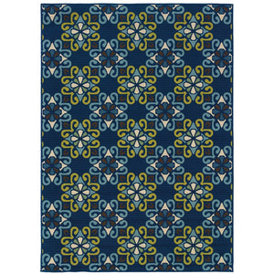 Oriental Weavers Caspian Indoor/Outdoor Area Rug Collection – Vibrant Indigo And Lime Green Patterns For Style Blue,Green Polypropylene C3331l240330st