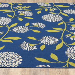 Oriental Weavers Caspian Striking Indoor/Outdoor Area Rug In Vibrant Indigo And Lime Green For Stylish Spaces Blue,Green Polypropylene C8327l055115st
