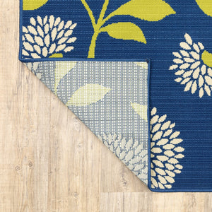 Oriental Weavers Caspian Striking Indoor/Outdoor Area Rug In Vibrant Indigo And Lime Green For Stylish Spaces Blue,Green Polypropylene C8327l055115st