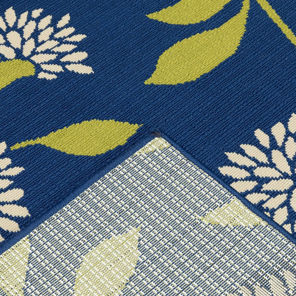 Oriental Weavers Caspian Striking Indoor/Outdoor Area Rug In Vibrant Indigo And Lime Green For Stylish Spaces Blue,Green Polypropylene C8327l055115st