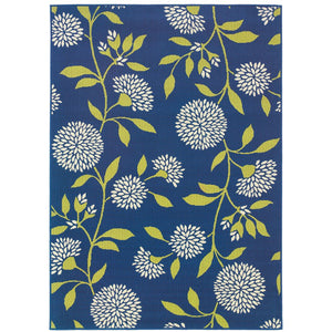 Oriental Weavers Caspian Striking Indoor/Outdoor Area Rug In Vibrant Indigo And Lime Green For Stylish Spaces Blue,Green Polypropylene C8327l055115st