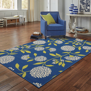 Oriental Weavers Caspian Striking Indoor/Outdoor Area Rug In Vibrant Indigo And Lime Green For Stylish Spaces Blue,Green Polypropylene C8327l055115st