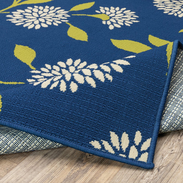 Oriental Weavers Caspian Striking Indoor/Outdoor Area Rug In Vibrant Indigo And Lime Green For Stylish Spaces Blue,Green Polypropylene C8327l055115st