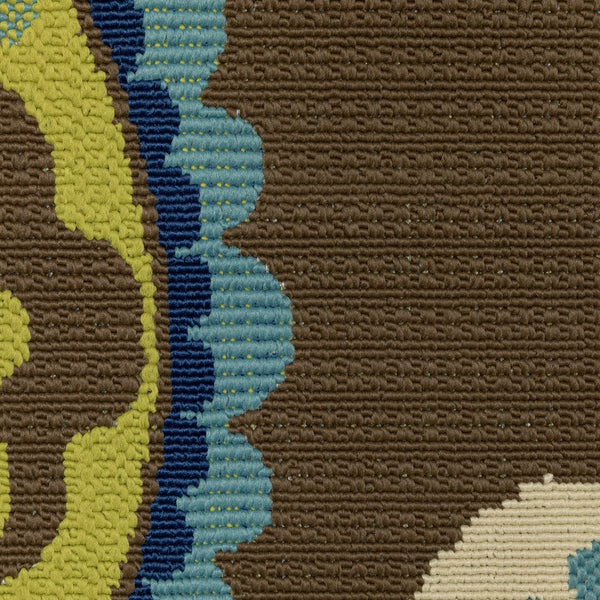 Oriental Weavers Caspian Indoor/Outdoor Area Rug - Striking Indigo And Lime Green Design For Stylish Spaces Brown,Green Polypropylene C859d6200290st