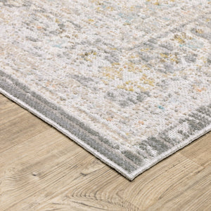 Oriental Weavers Cavett Area Rug - Soft, Durable Synthetic Fibers With Vintage Charm And Family-friendly Design Grey,Orange Polypropylene Ccav02300400st