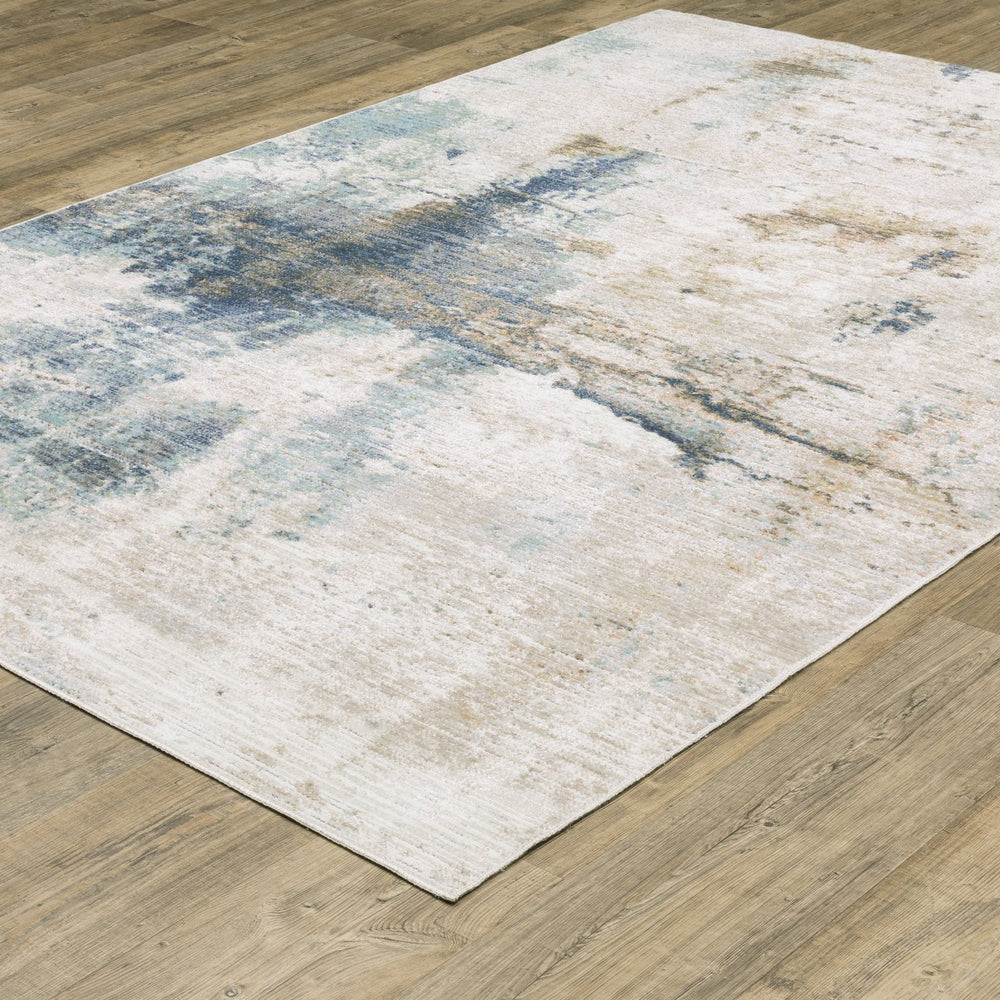 Oriental Weavers Cavett Indoor Area Rug: Soft, Durable, Vintage-inspired Design For A Cozy, Stylish Home Décor Upgrade Ivory,Blue Polypropylene Ccav03080240st