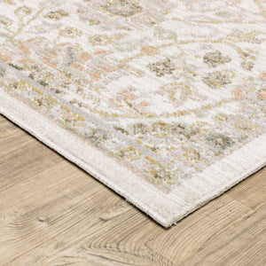 Oriental Weavers Cavett Area Rug – Soft, Durable, Family-friendly Design In Vintage Style For Modern Homes And Spaces Ivory,Gold Polypropylene Ccav05300400st