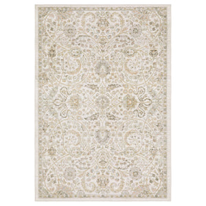 Oriental Weavers Cavett Area Rug – Soft, Durable, Family-friendly Design In Vintage Style For Modern Homes And Spaces Ivory,Gold Polypropylene Ccav05300400st