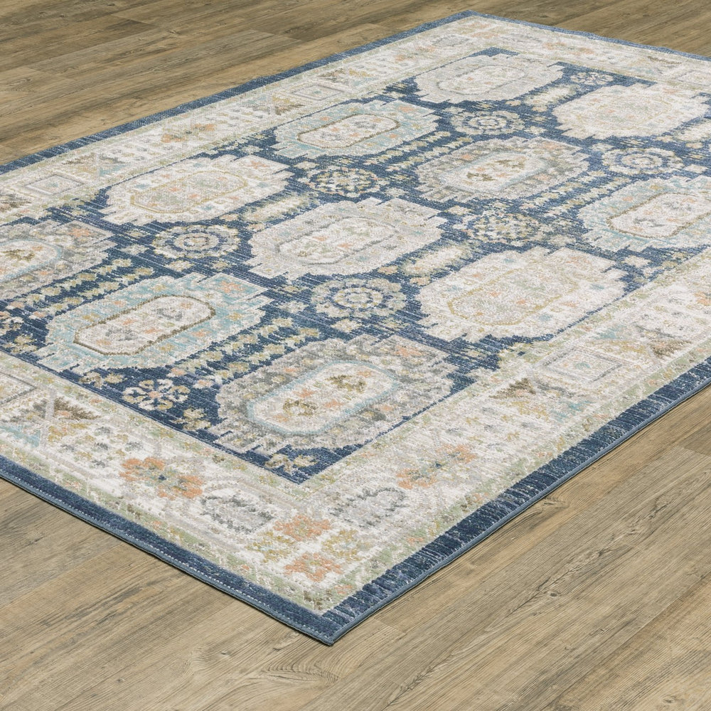 Oriental Weavers Cavett Indoor Area Rug - Soft, Durable Synthetic Fibers With Vintage Persian And Modern Designs Navy,Ivory Polypropylene Ccav07200290st