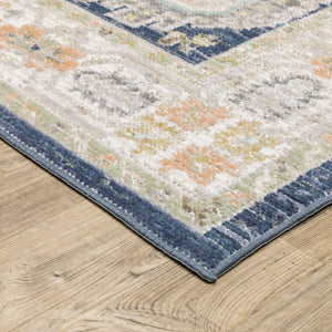 Oriental Weavers Cavett Indoor Area Rug - Soft, Durable Synthetic Fibers With Vintage Persian And Modern Designs Navy,Ivory Polypropylene Ccav07200290st