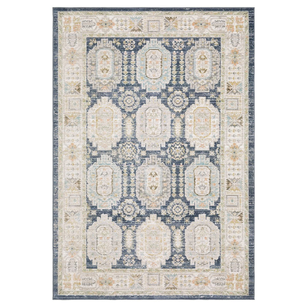 Oriental Weavers Cavett Indoor Area Rug - Soft, Durable Synthetic Fibers With Vintage Persian And Modern Designs Navy,Ivory Polypropylene Ccav07200290st