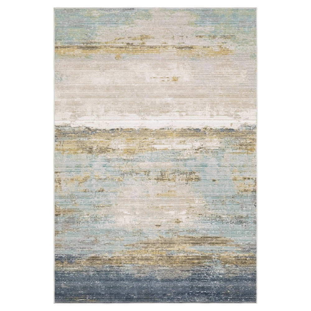 Oriental Weavers Cavett Indoor Area Rug - Soft, Durable, Vintage-inspired Design Perfect For Family And Pets Blue,Beige Polypropylene Ccav09080240st