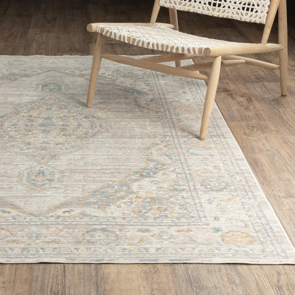Oriental Weavers Cavett Vintage Medallion Floral Runner Rug Soft Synthetic Fibers Beige Blue Accent CCAV11080240ST
