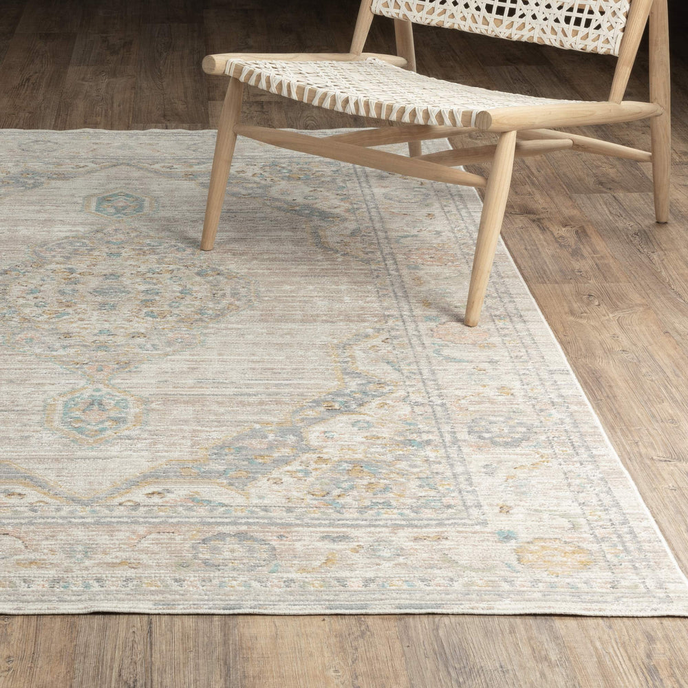 Oriental Weavers Cavett Vintage Medallion Indoor Area Rug Soft Synthetic Pile Floral Accent Living Room 5'3" x 7'6" CCAV11160230ST