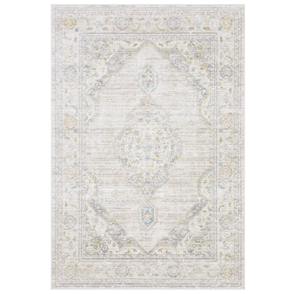 Oriental Weavers Cavett Vintage Medallion Floral Runner Rug Soft Synthetic Fibers Beige Blue Accent CCAV11080240ST