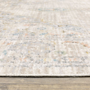 Oriental Weavers Cavett Vintage Medallion Floral Runner Rug Soft Synthetic Fibers Beige Blue Accent CCAV11080240ST