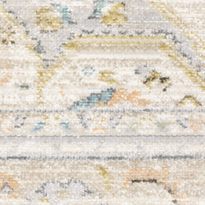 Oriental Weavers Cavett Vintage Medallion Floral Runner Rug Soft Synthetic Fibers Beige Blue Accent CCAV11080240ST