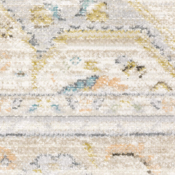 Oriental Weavers Cavett Vintage Medallion Floral Runner Rug Soft Synthetic Fibers Beige Blue Accent CCAV11080240ST