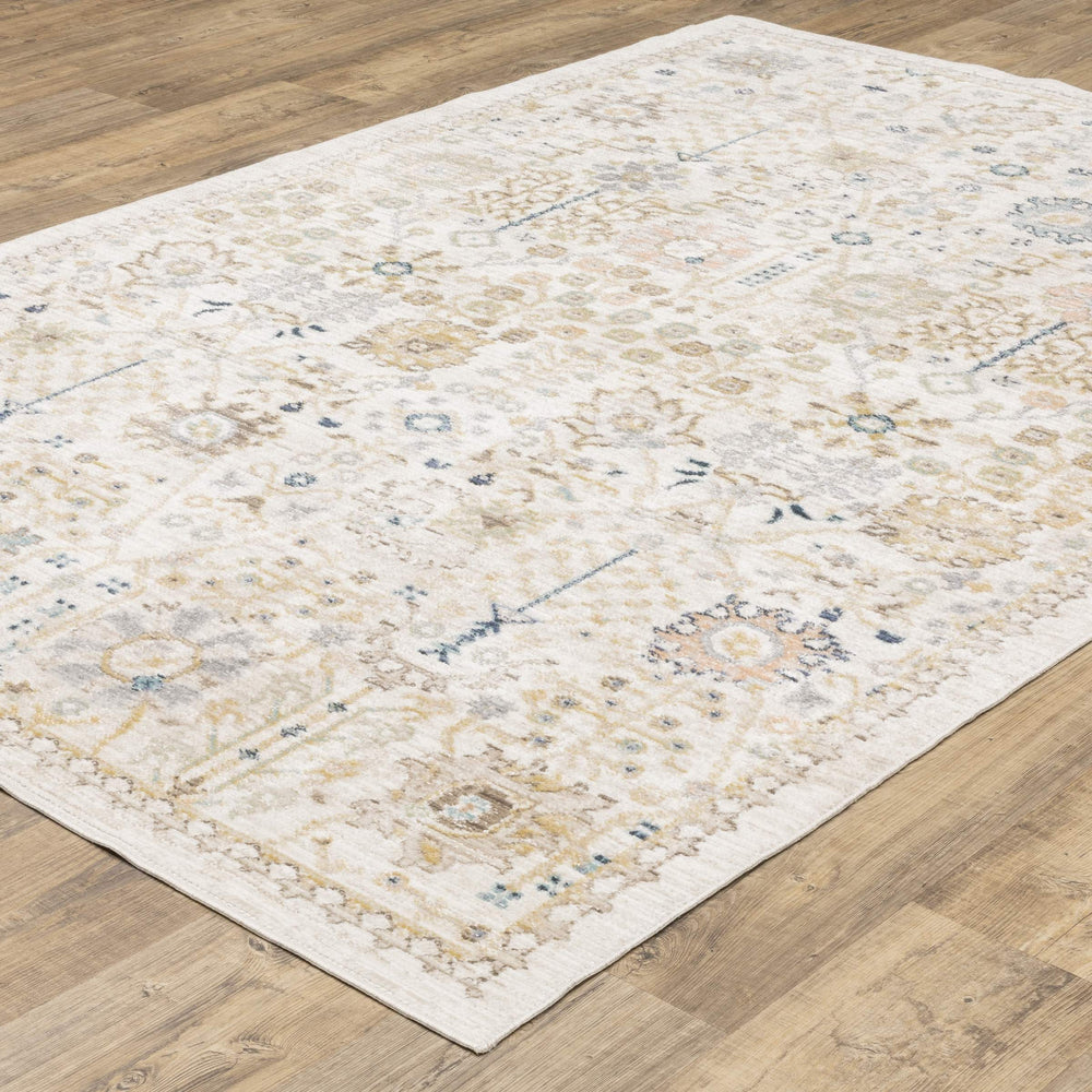 Oriental Weavers Cavett Vintage Botanical Medallion Area Rug Soft Synthetic Fibers for Home Decor Transitional 7'10" x 10'10" CCAV13240330ST
