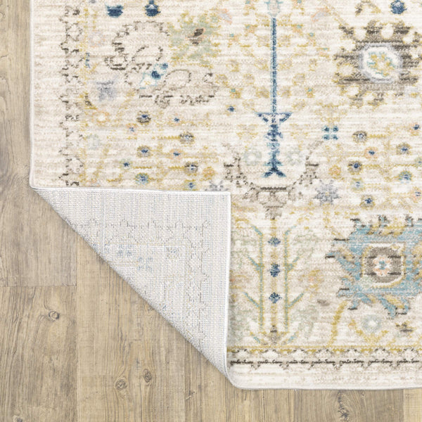Oriental Weavers Cavett Vintage Botanical Runner Rug Soft Synthetic Fibers Transitional Farmhouse Accent CCAV13080240ST
