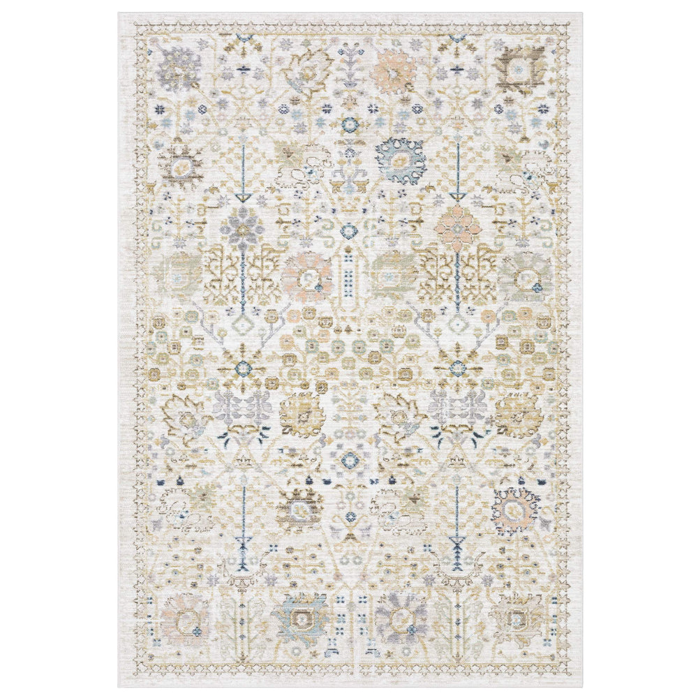 Oriental Weavers Cavett Vintage Botanical Runner Rug Soft Synthetic Fibers Transitional Farmhouse Accent CCAV13080240ST