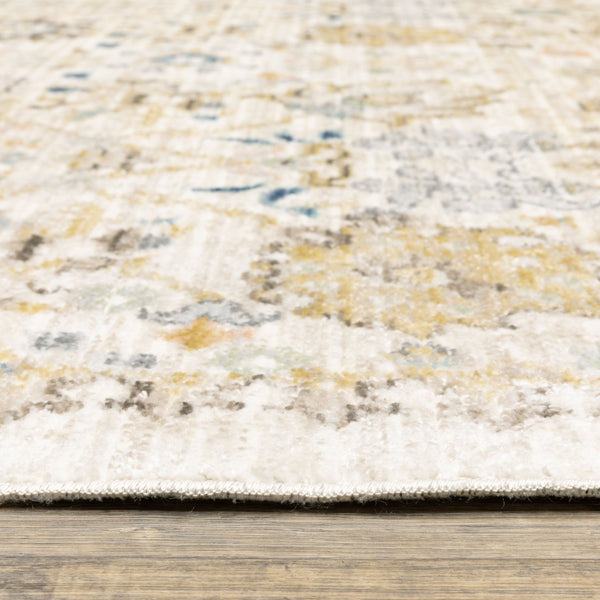 Oriental Weavers Cavett Vintage Botanical Runner Rug Soft Synthetic Fibers Transitional Farmhouse Accent CCAV13080240ST