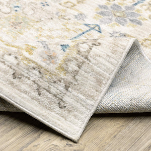 Oriental Weavers Cavett Vintage Botanical Runner Rug Soft Synthetic Fibers Transitional Farmhouse Accent CCAV13080240ST