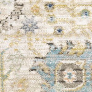 Oriental Weavers Cavett Vintage Botanical Runner Rug Soft Synthetic Fibers Transitional Farmhouse Accent CCAV13080240ST