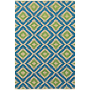 Oriental Weavers Cayman Indoor/Outdoor Area Rug - Vibrant Geometric Patterns In Multicolor Textured Design, Modern Style Blue,Green Polypropylene C2063z200290st