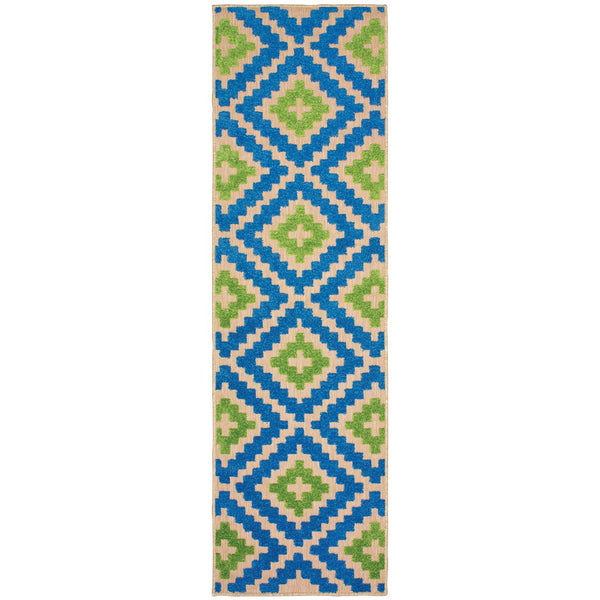 Oriental Weavers Cayman Indoor/Outdoor Area Rug - Vibrant Geometric Patterns In Multicolor Textured Design, Modern Style Blue,Green Polypropylene C2063z069230st