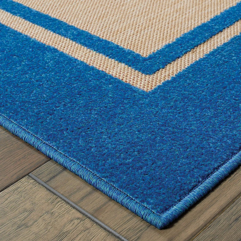 Oriental Weavers Cayman Indoor/Outdoor Area Rug - Vibrant Geometric Patterns In Textured Multi-color Design Sand,Blue Polypropylene C5594b056100st