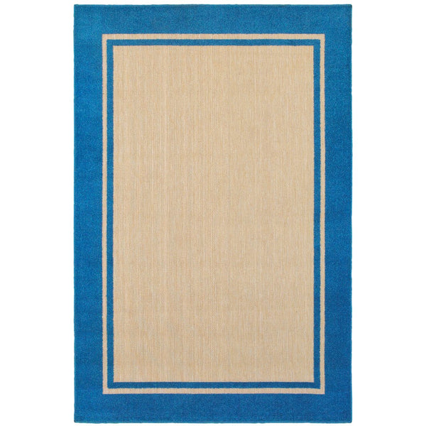 Oriental Weavers Cayman Indoor/Outdoor Area Rug - Vibrant Geometric Patterns In Textured Multi-color Design Sand,Blue Polypropylene C5594b056100st
