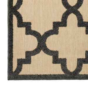 Oriental Weavers Cayman Indoor/Outdoor Area Rug With Vibrant Geometric Patterns - Perfect For Any Space And Style Sand,Charcoal Polypropylene C660n9200290st