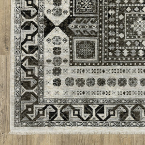 Oriental Weavers Chamberlain Indoor Area Rug – Luxurious Soft Polyester Yarn, Elegant Persian Motifs For Any Room Ivory,Charcoal Polyester Cch01g068235st
