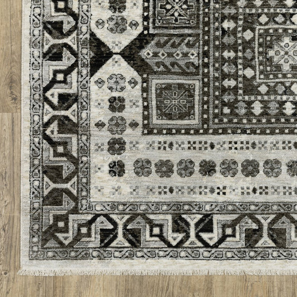 Oriental Weavers Chamberlain Indoor Area Rug – Luxurious Soft Polyester Yarn, Elegant Persian Motifs For Any Room Ivory,Charcoal Polyester Cch01g068235st