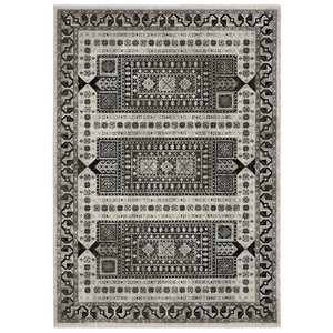 Oriental Weavers Chamberlain Indoor Area Rug – Luxurious Soft Polyester Yarn, Elegant Persian Motifs For Any Room Ivory,Charcoal Polyester Cch01g240340st