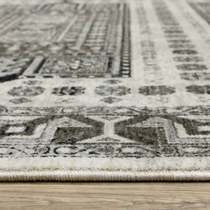 Oriental Weavers Chamberlain Indoor Area Rug – Luxurious Soft Polyester Yarn, Elegant Persian Motifs For Any Room Ivory,Charcoal Polyester Cch01g068235st