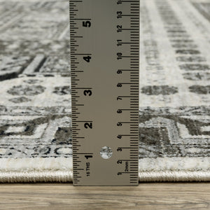 Oriental Weavers Chamberlain Indoor Area Rug – Luxurious Soft Polyester Yarn, Elegant Persian Motifs For Any Room Ivory,Charcoal Polyester Cch01g068235st