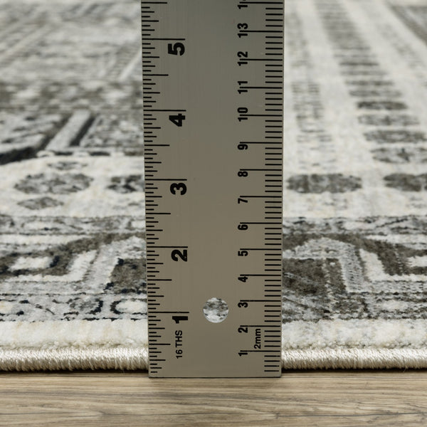 Oriental Weavers Chamberlain Indoor Area Rug – Luxurious Soft Polyester Yarn, Elegant Persian Motifs For Any Room Ivory,Charcoal Polyester Cch01g068235st