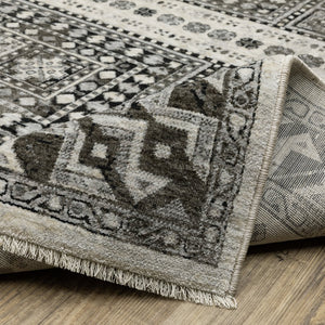 Oriental Weavers Chamberlain Indoor Area Rug – Luxurious Soft Polyester Yarn, Elegant Persian Motifs For Any Room Ivory,Charcoal Polyester Cch01g068235st